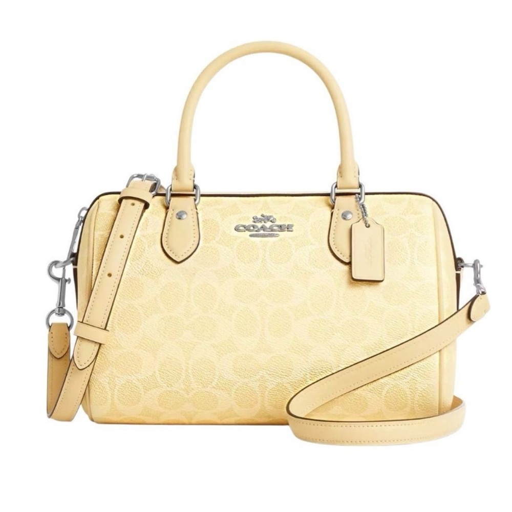 New Coach Rowan Satchel Bag In Signature Canvas #CV961